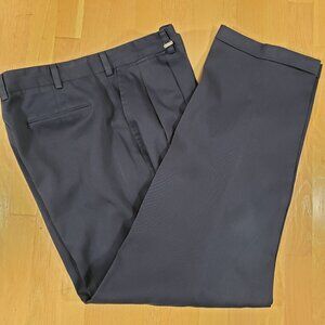 Callaway Pro Spin Pants Mens 38x33 Navy Blue Pleated Cuffed Golf High Rise